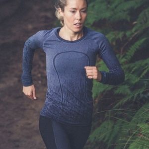 Swiftly Tech Long Sleeve (Heathered Deep Navy)